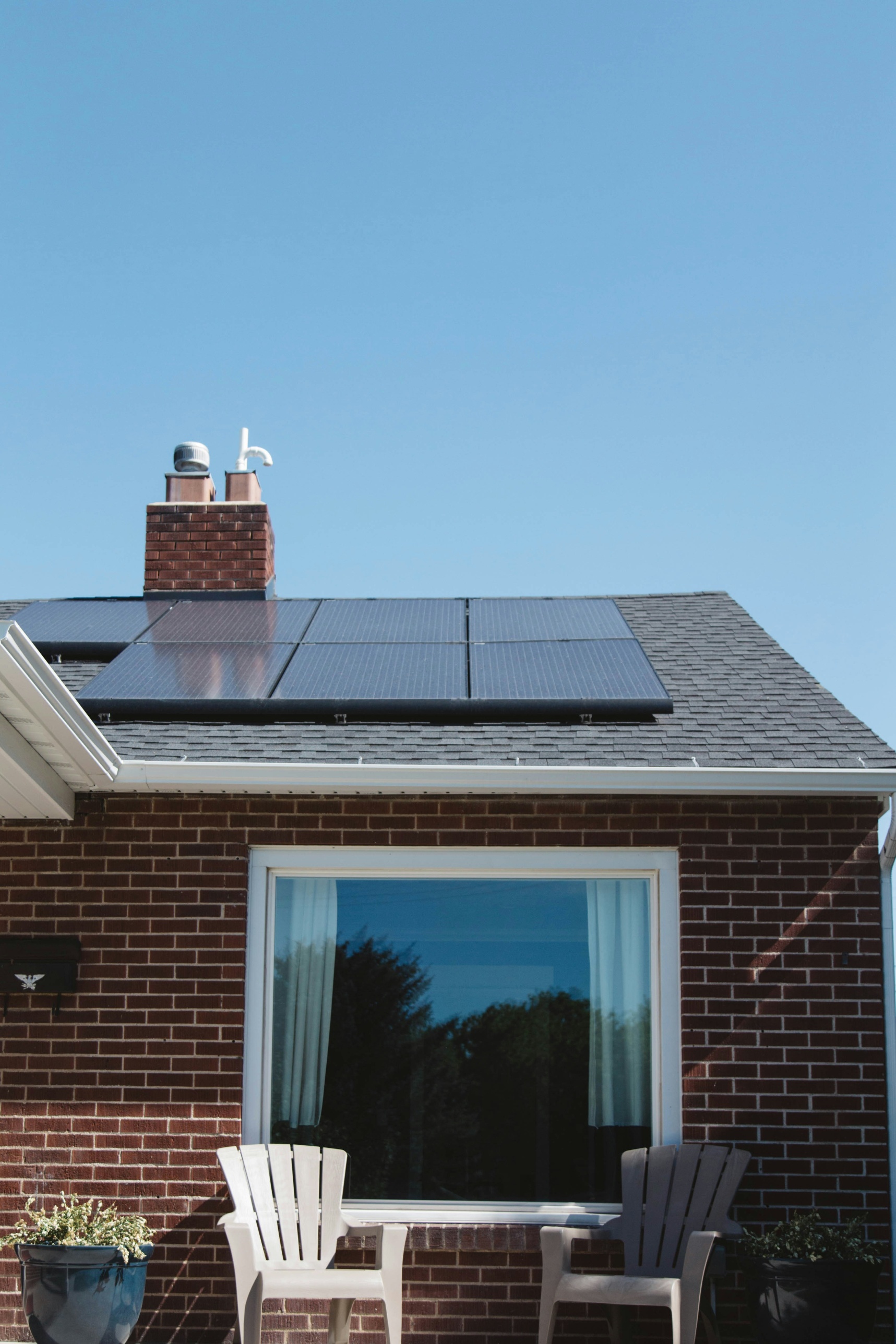 Domestic solar PV system on a brick family home, a typical Bright Star Electric installation